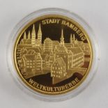 100 Euro 2004, J, BRD, 999er GoldUNESCO Weltkulturerbestadt Bamberg, 15,55g, in Kapsel, pp,