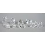 11 Swarovski Tiere, Kristall, u.a. Enten3 Enten (ein Entenschnabel geklebt), u.a. Mini Ente,