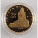 20 Euro 2006, Europäische Kunst, Italien, 900er GoldEinsteinturm in Potsdam - Deutschland, 6