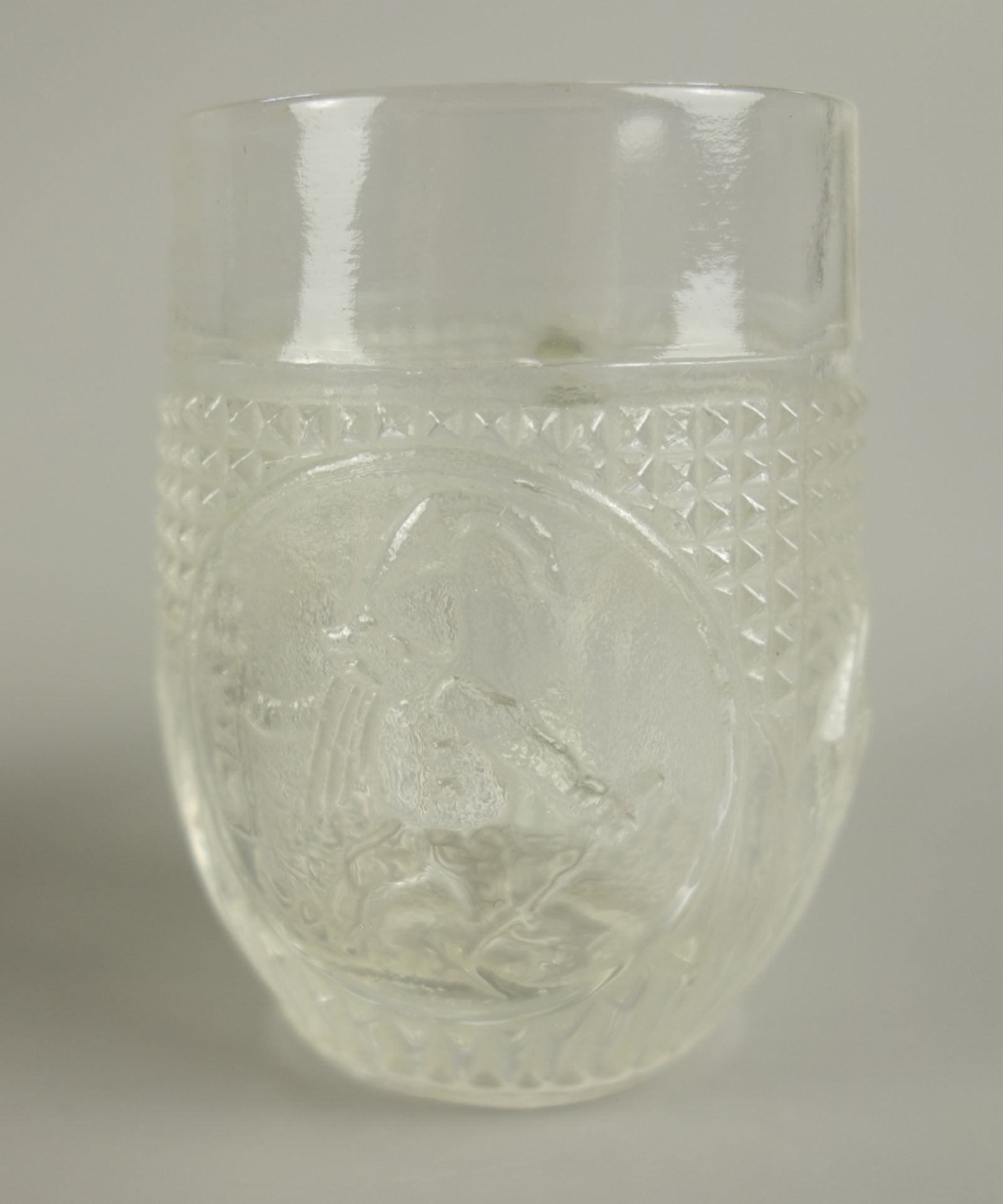 6 glasses with mining motif, around 1920, h.8cm - Image 2 of 3