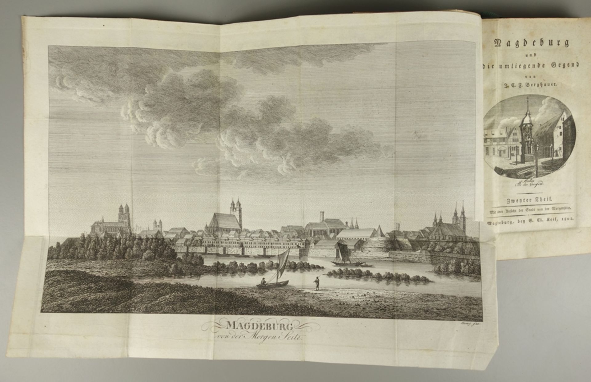 Magdeburg und die umliegende Gegend, J.C.F.Berghauer, 1. und 2.Teil, 1800/1801 - Bild 3 aus 3
