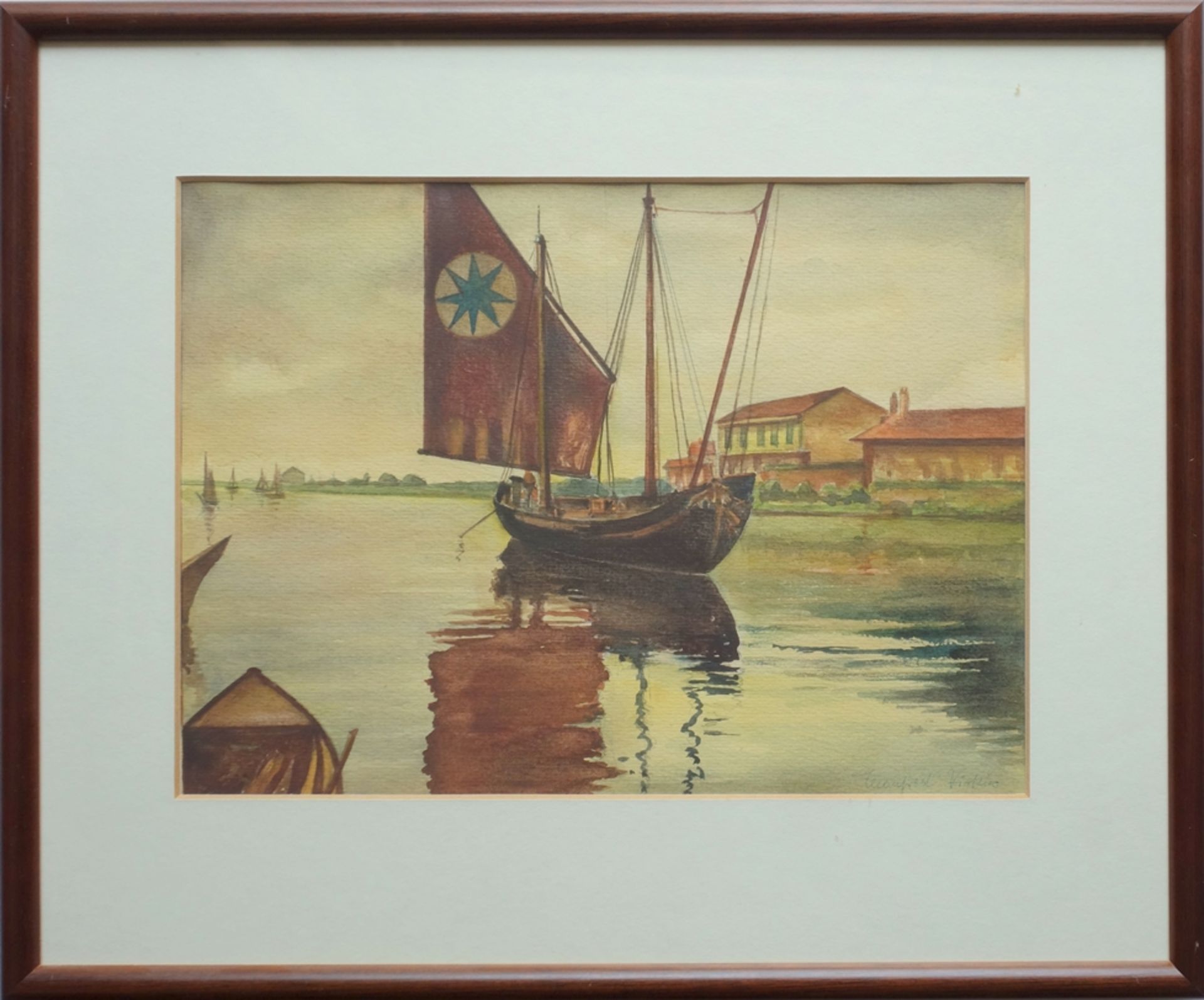 Manfred Virkus, "Grado/Italien", 2. Hälfte 20. Jh., Aquarell