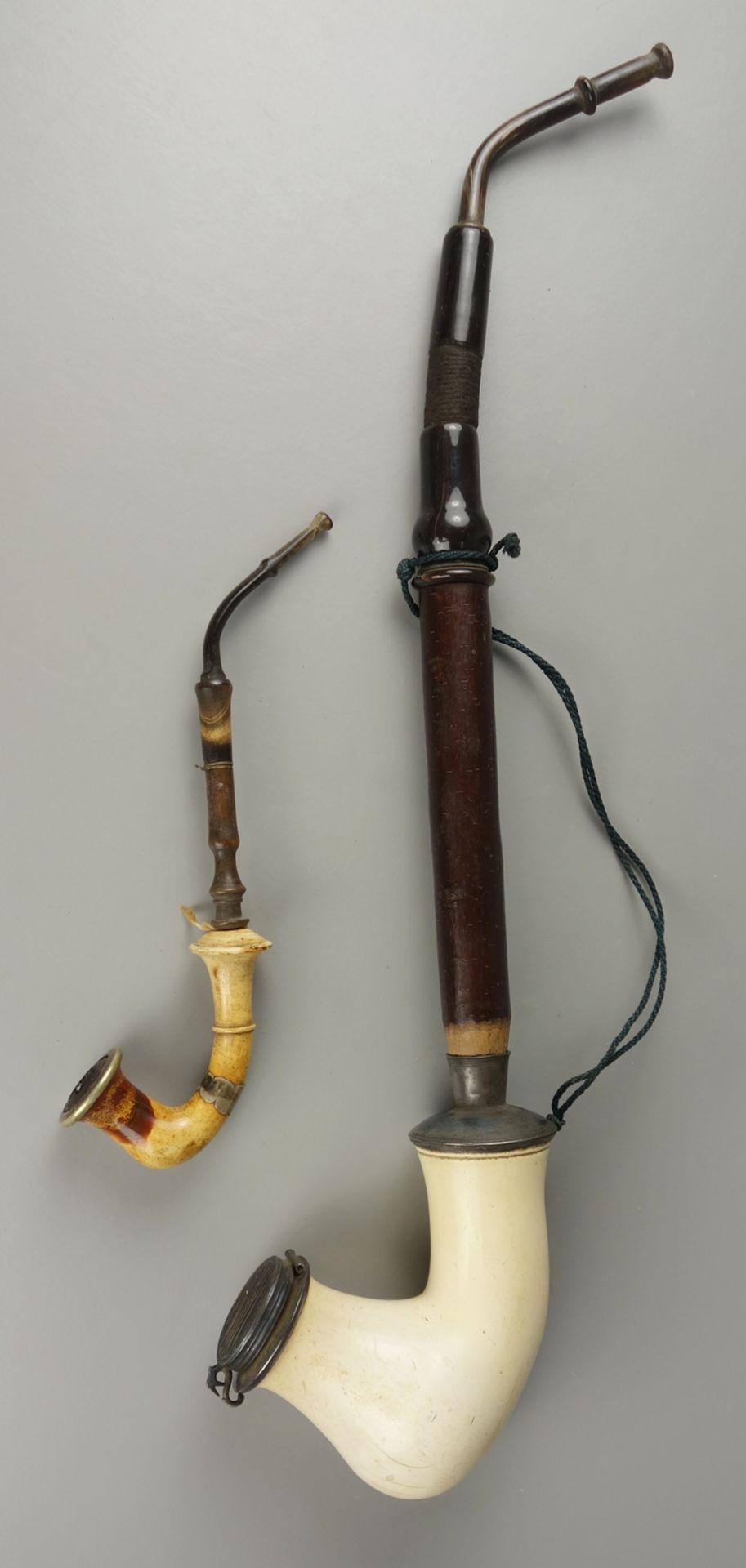 2 pipes, meerschaum, Biedermeier, 19th c. - Image 2 of 4