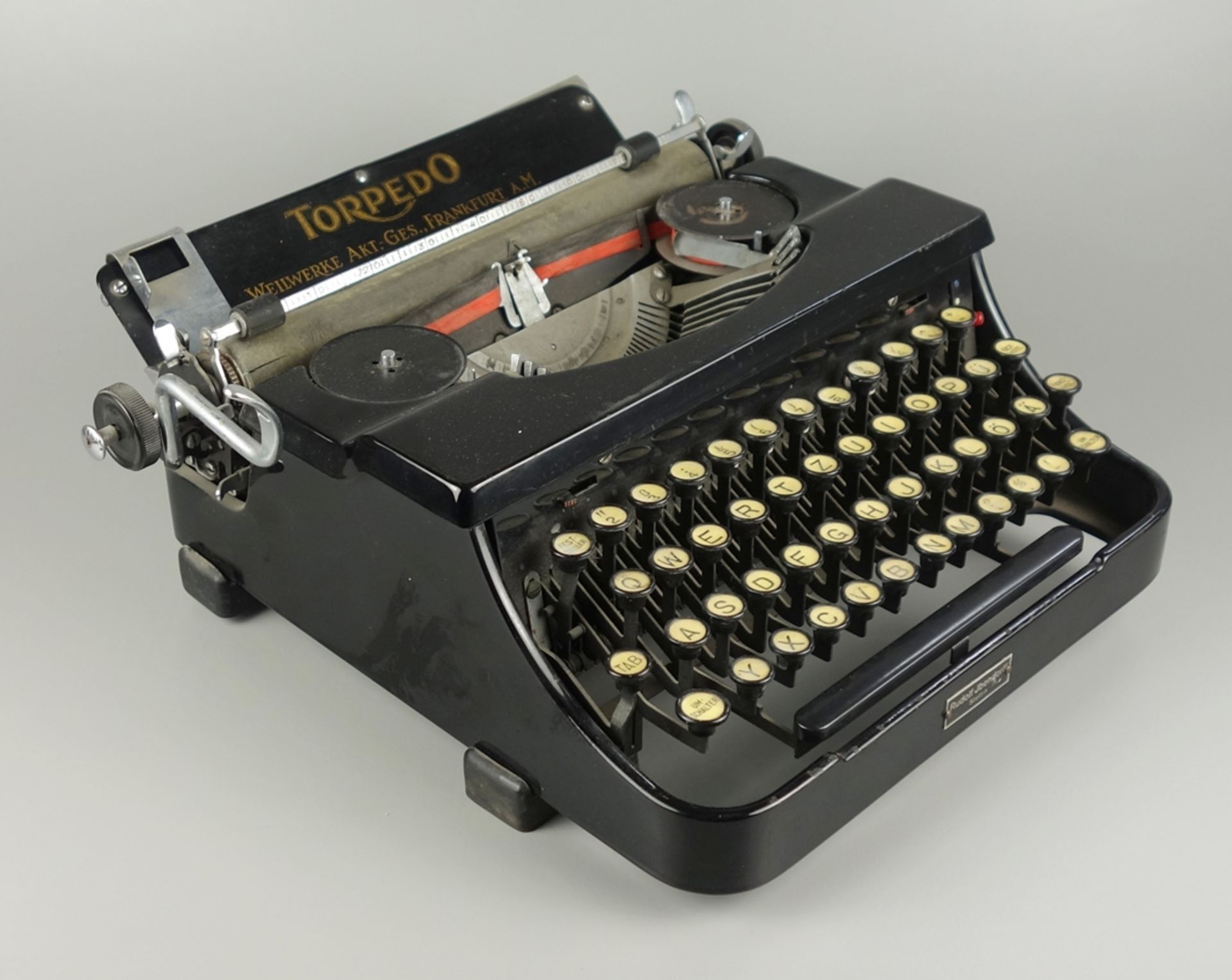 Schreibmaschine "Torpedo", Weilwerke, Akt.-Ges., Frankfurt a.M. - Bild 2 aus 2