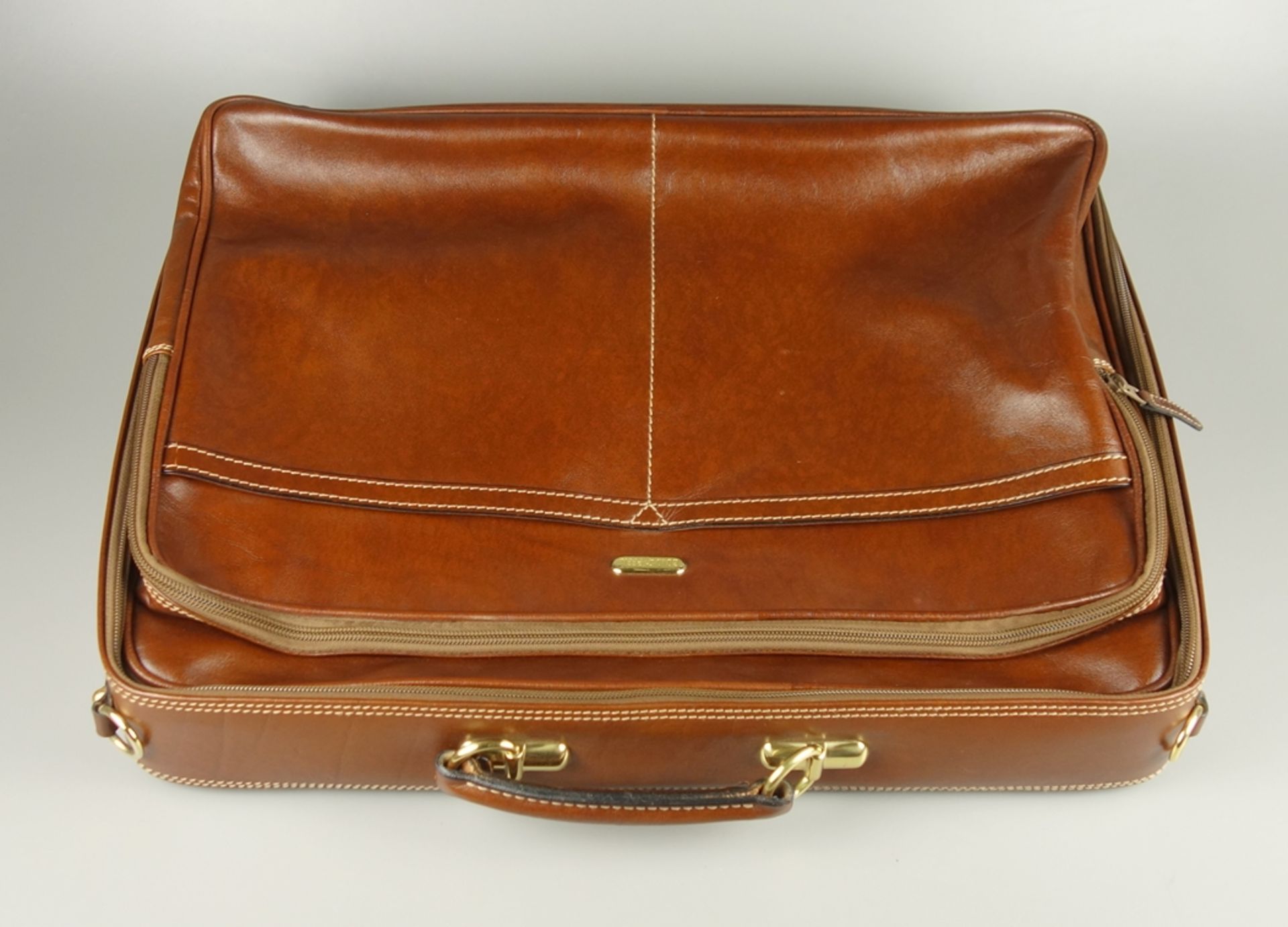 Leather travel bag / weekender, Goldpfeil - Image 2 of 3