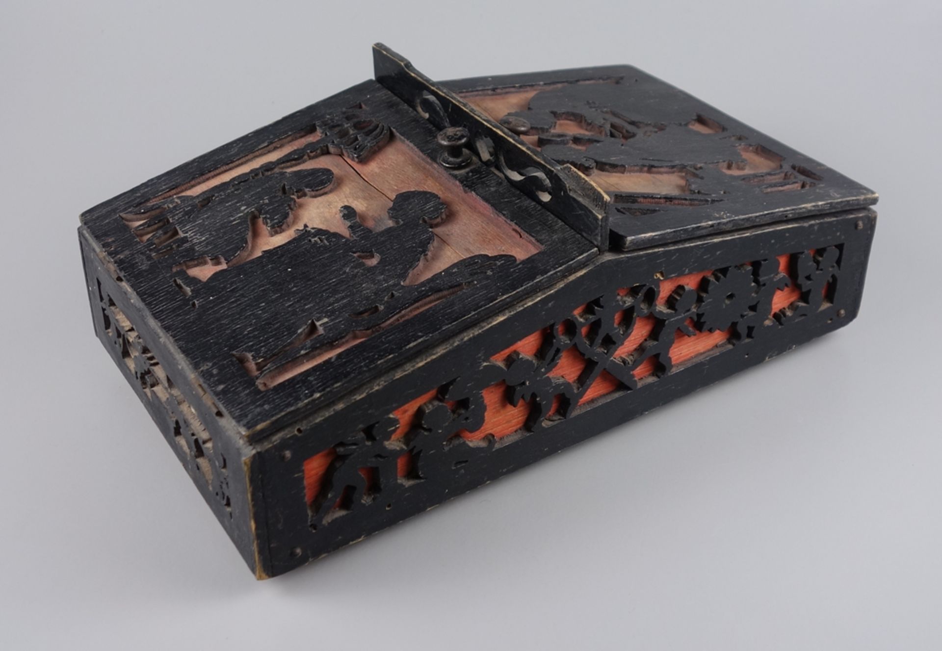 Ornamental / sewing box, fretwork, around 1900 - Image 2 of 3