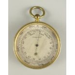 Taschenbarometer / Höhen- oder Altimeter, Messinggehäuse, um 1900