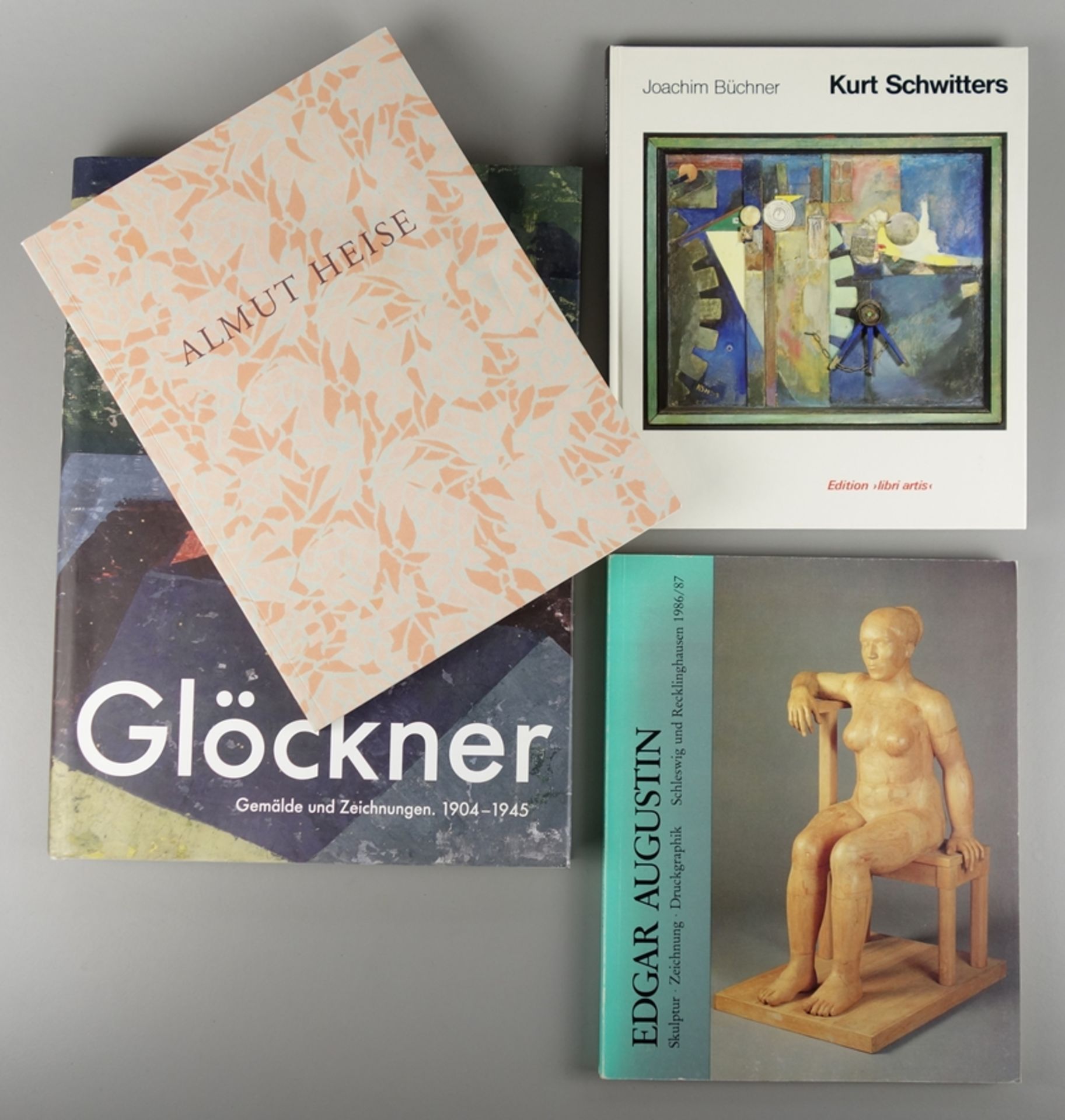 7 Bücher: Klaus Waschk, Almut Heise, Edgar Augustin, Herm.Glöckner, Kurt Schwitters