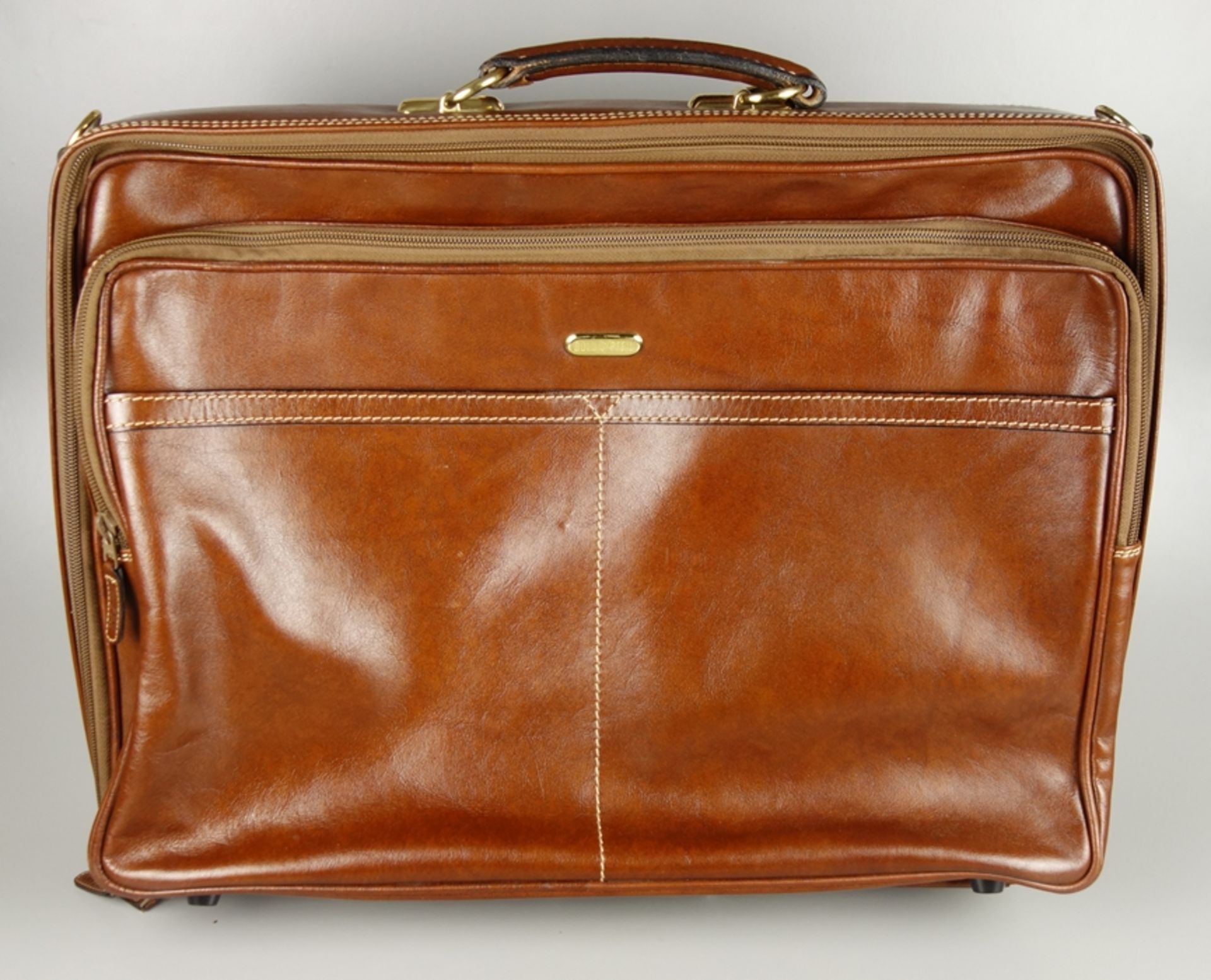 Leder- Reisetasche / Weekender, Goldpfeil