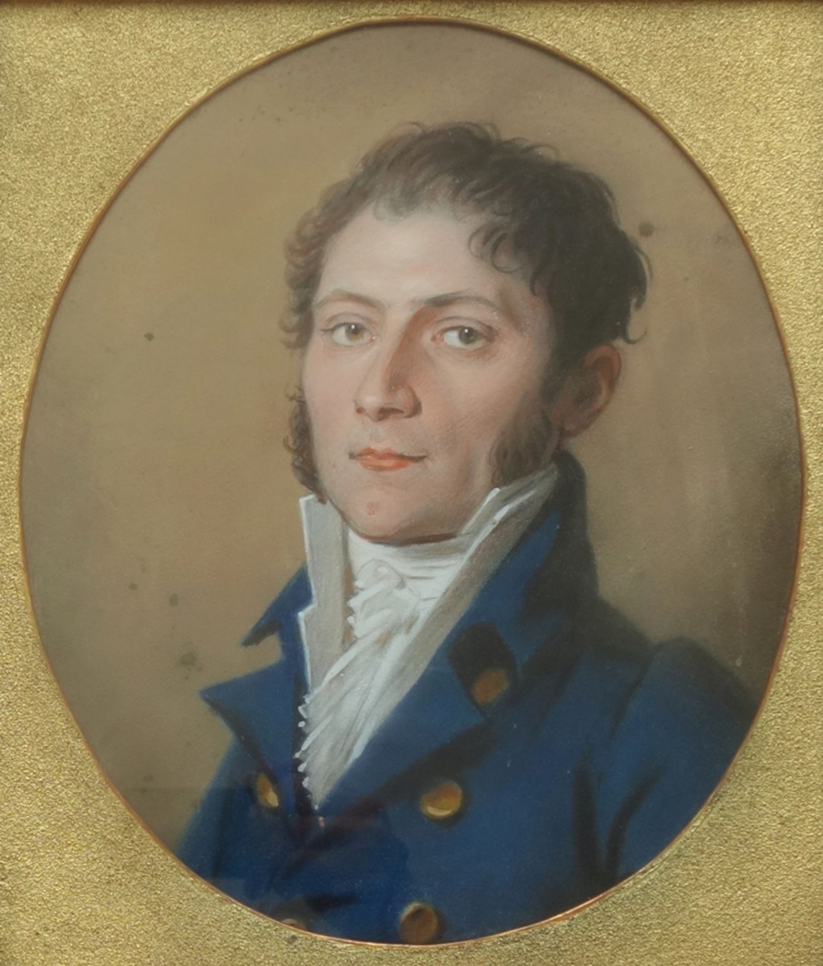 Paar Biedermeier-Porträts, 1. Hälfte 19. Jh., Pastell/Papier - Bild 3 aus 3