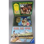 3 Brettspiele / Gesellschaftsspiele Winnetou / Karl May, um 1980/1990