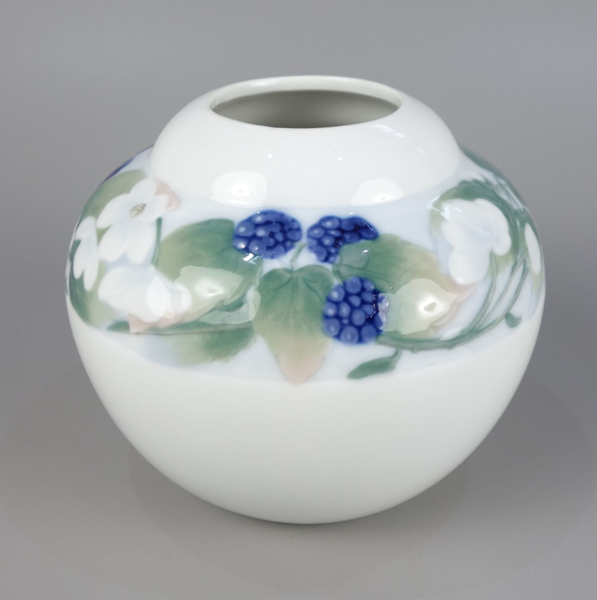 Vase with blackberry branches, Metzler&Ortloff, Art Nouveau, c.1900 - Image 2 of 4