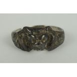 Löwenkopf-Ring, 830er Silber, beschädigt, Gew.5,61g
