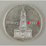 5 Reichsmark 1934, Garnisonkirche mit Datum