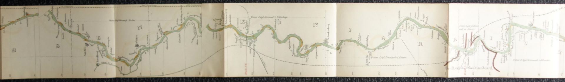 Stromkarte der Elbe und Moldau von Prag bis Hamburg, 1889 - Bild 3 aus 7