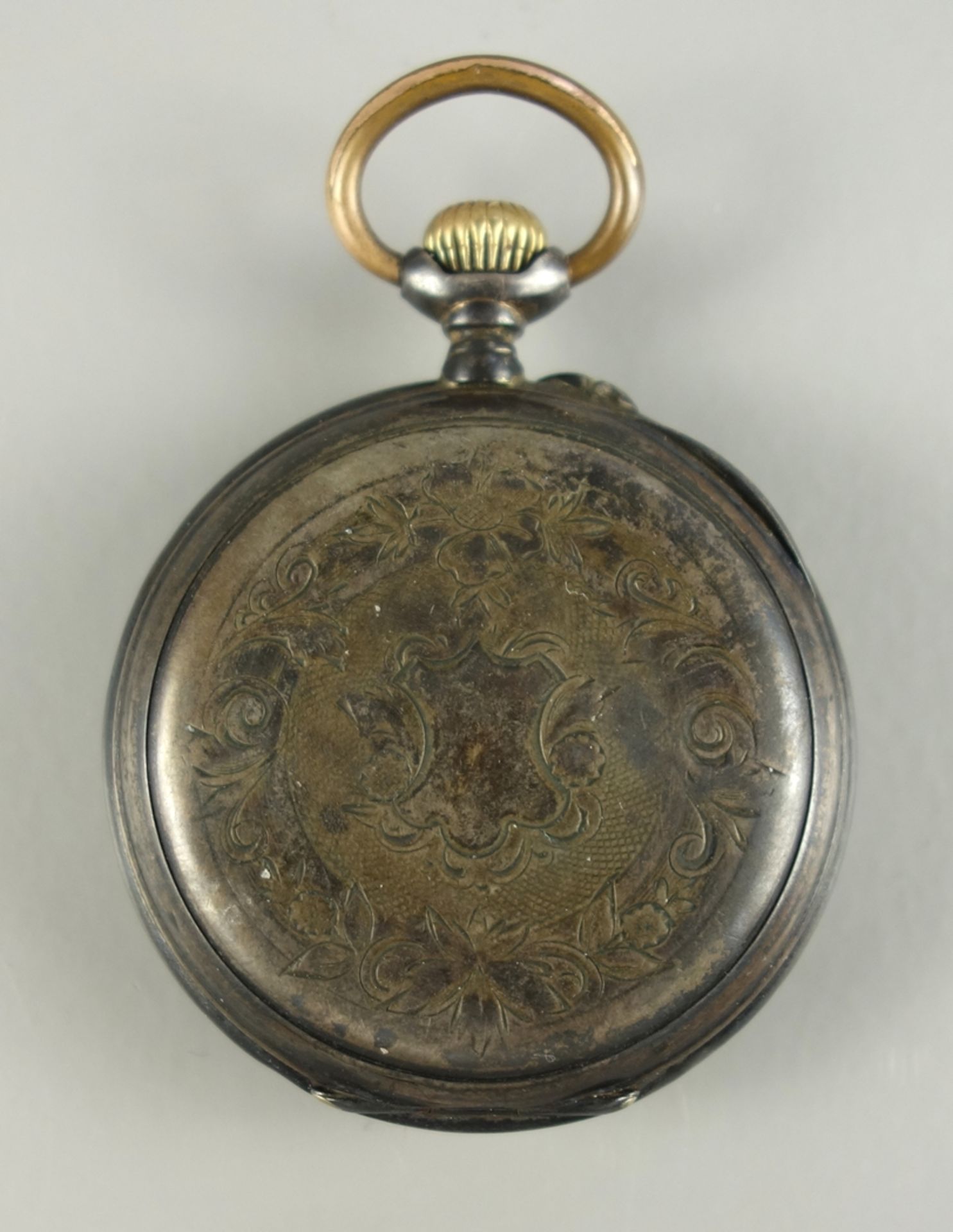 silberne Taschenuhr, um 1900 - Bild 2 aus 2