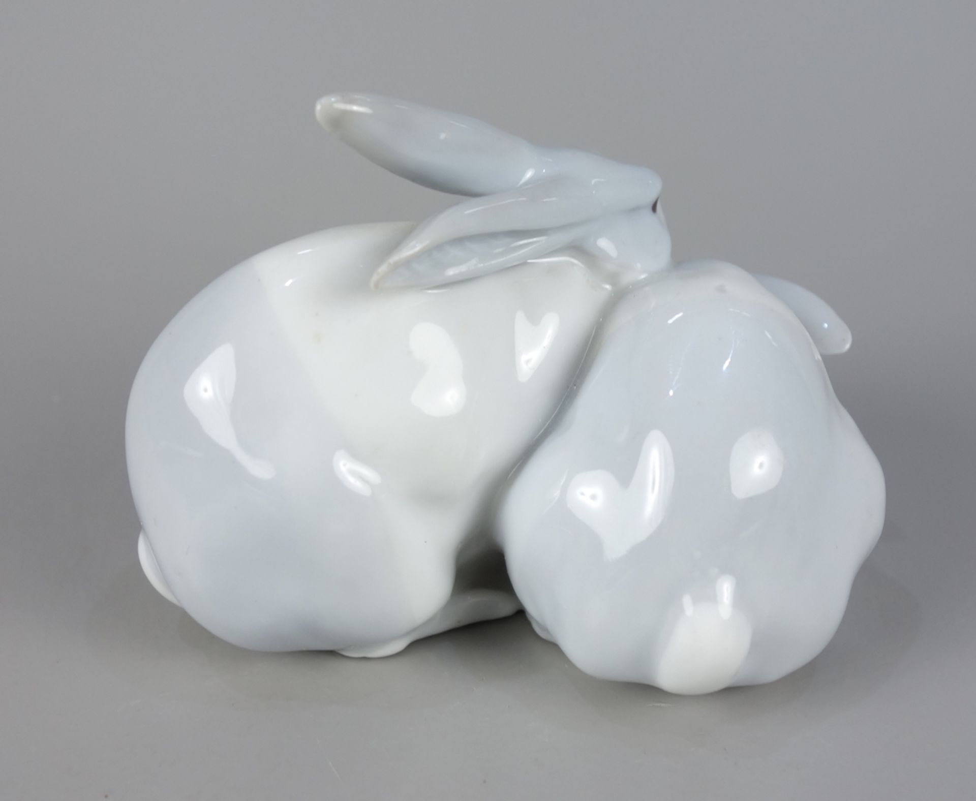 Pair of hares, without maker's mark, probably 1920s - Image 2 of 2