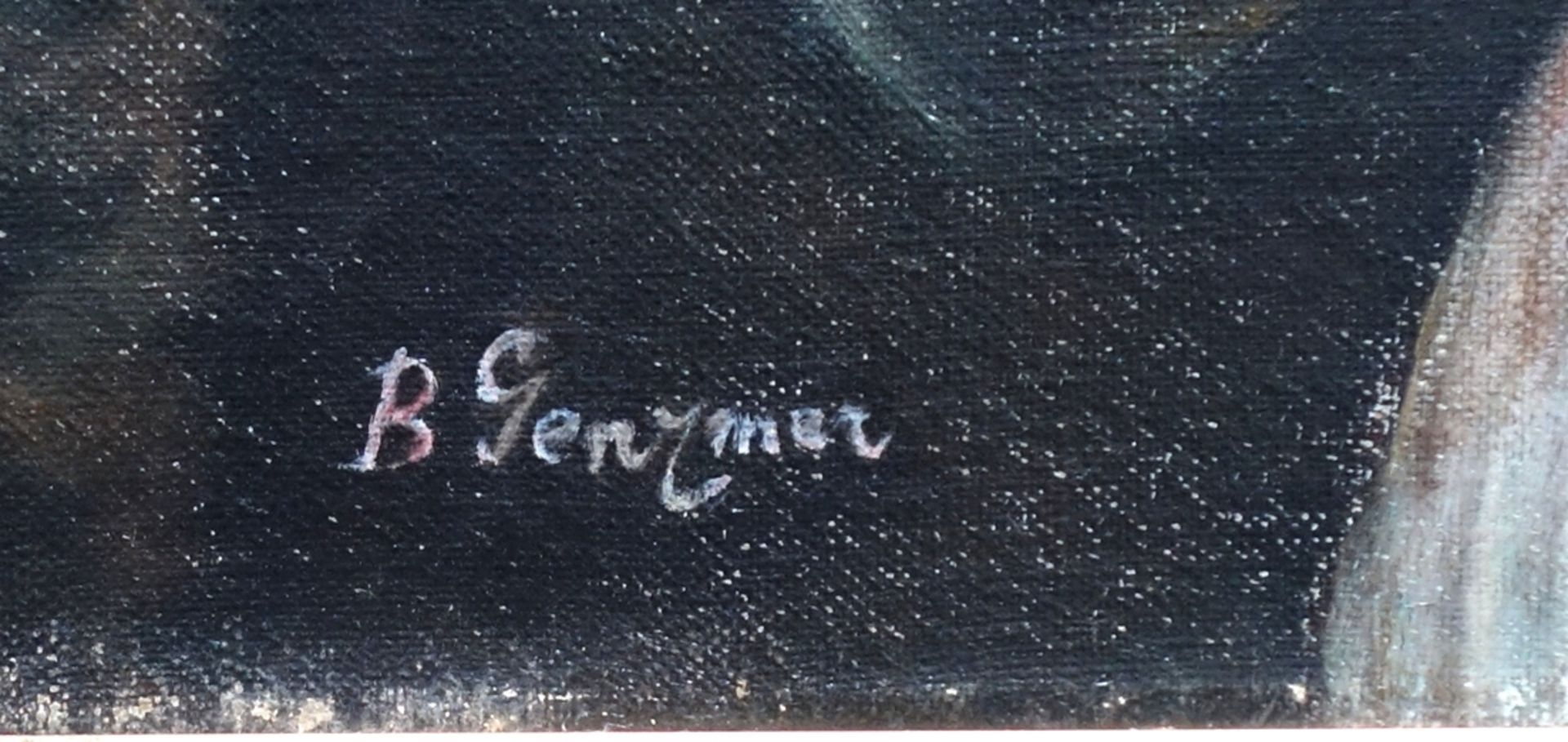 Berthold Genzmer (1858, Boggusch/PL - 1927, Berlin), "Bäuerin mit gefalteten Händen", Öl/Leinwand - Bild 4 aus 4