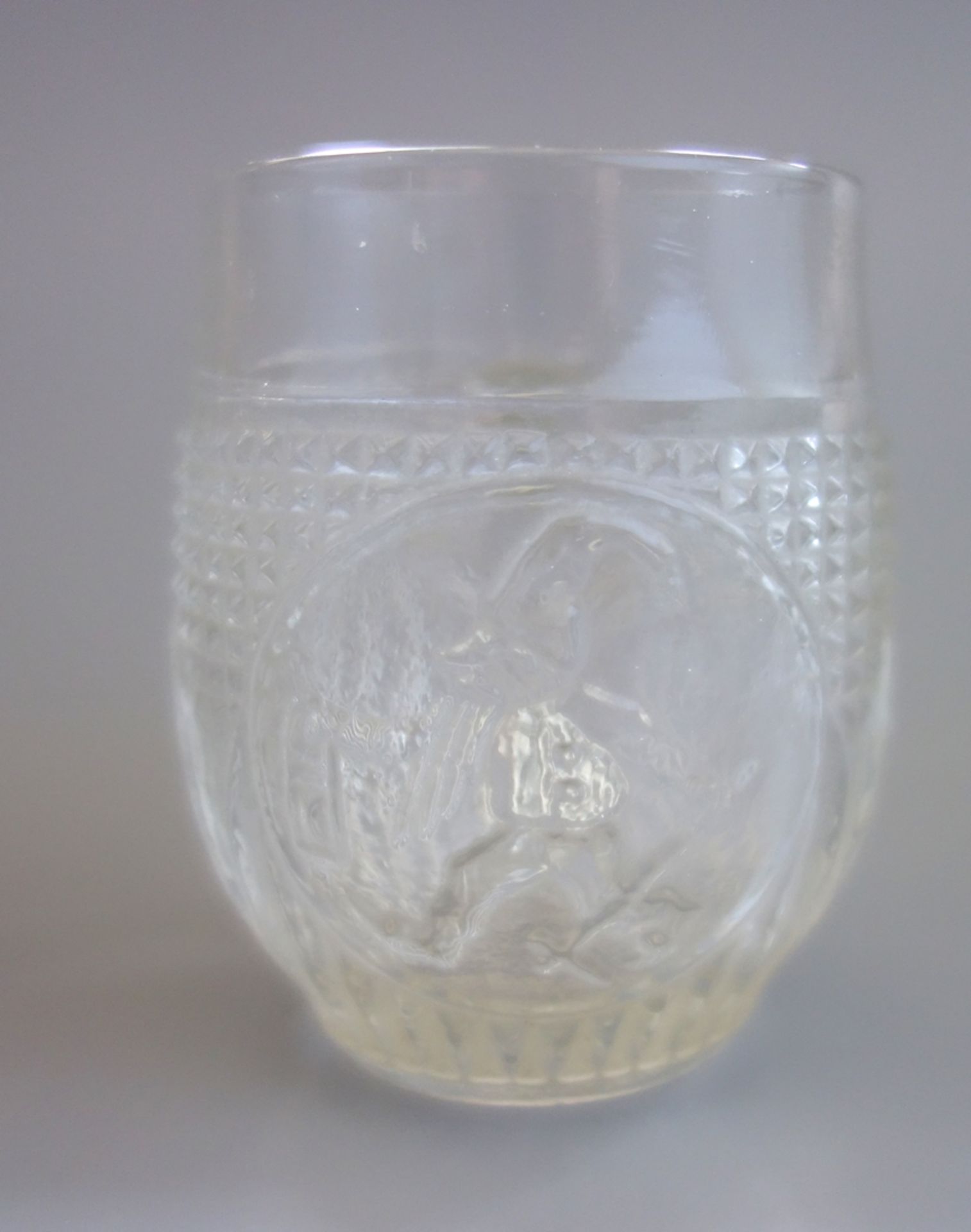6 glasses with mining motif, around 1920, h.8cm - Image 3 of 3