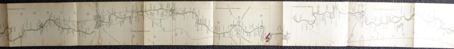 Stromkarte der Elbe und Moldau von Prag bis Hamburg, 1889 - Bild 6 aus 7
