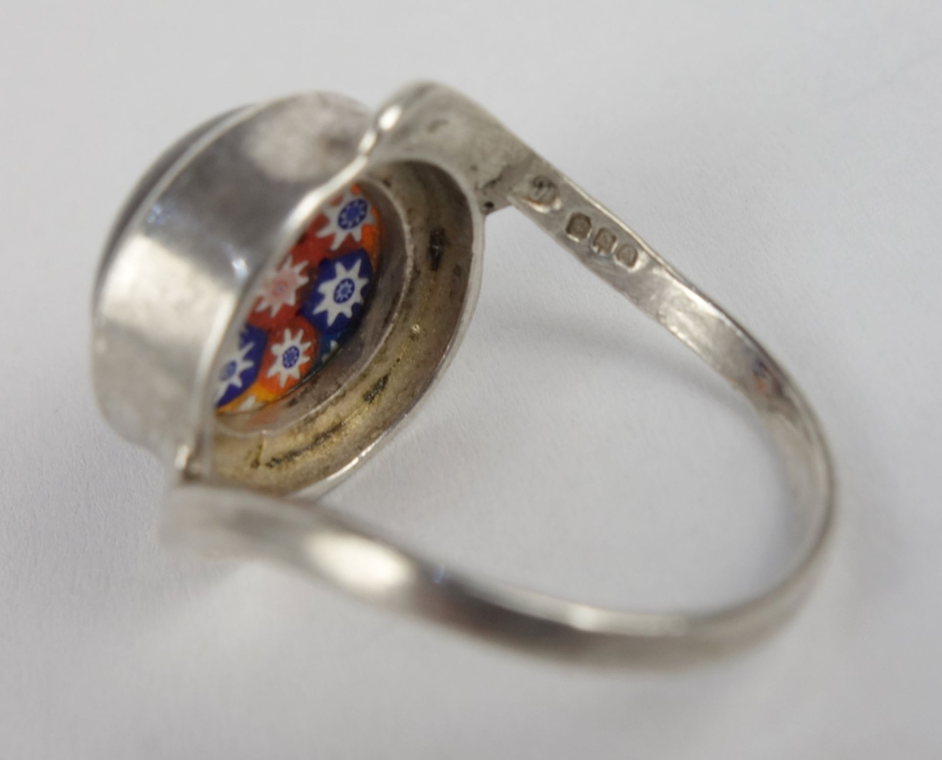 Millefiori ring, Caithness Glass, Edinburgh, Scotland, wt.4.70g - Image 2 of 2