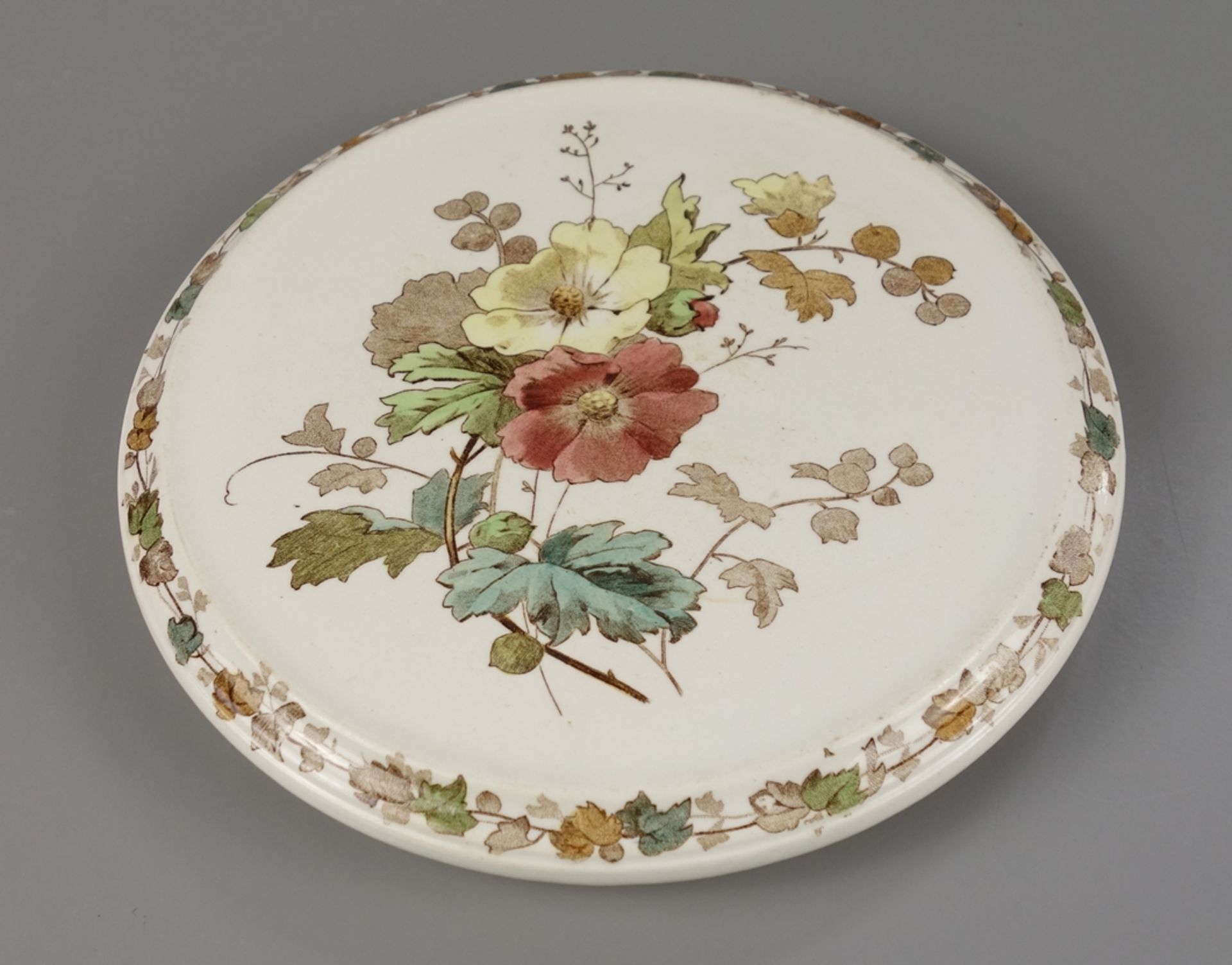 Coaster with floral decoration, c.1890