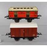 2 Güterwaggons 32040 und 29501, Hornby, Nenngröße 00/Spur 0