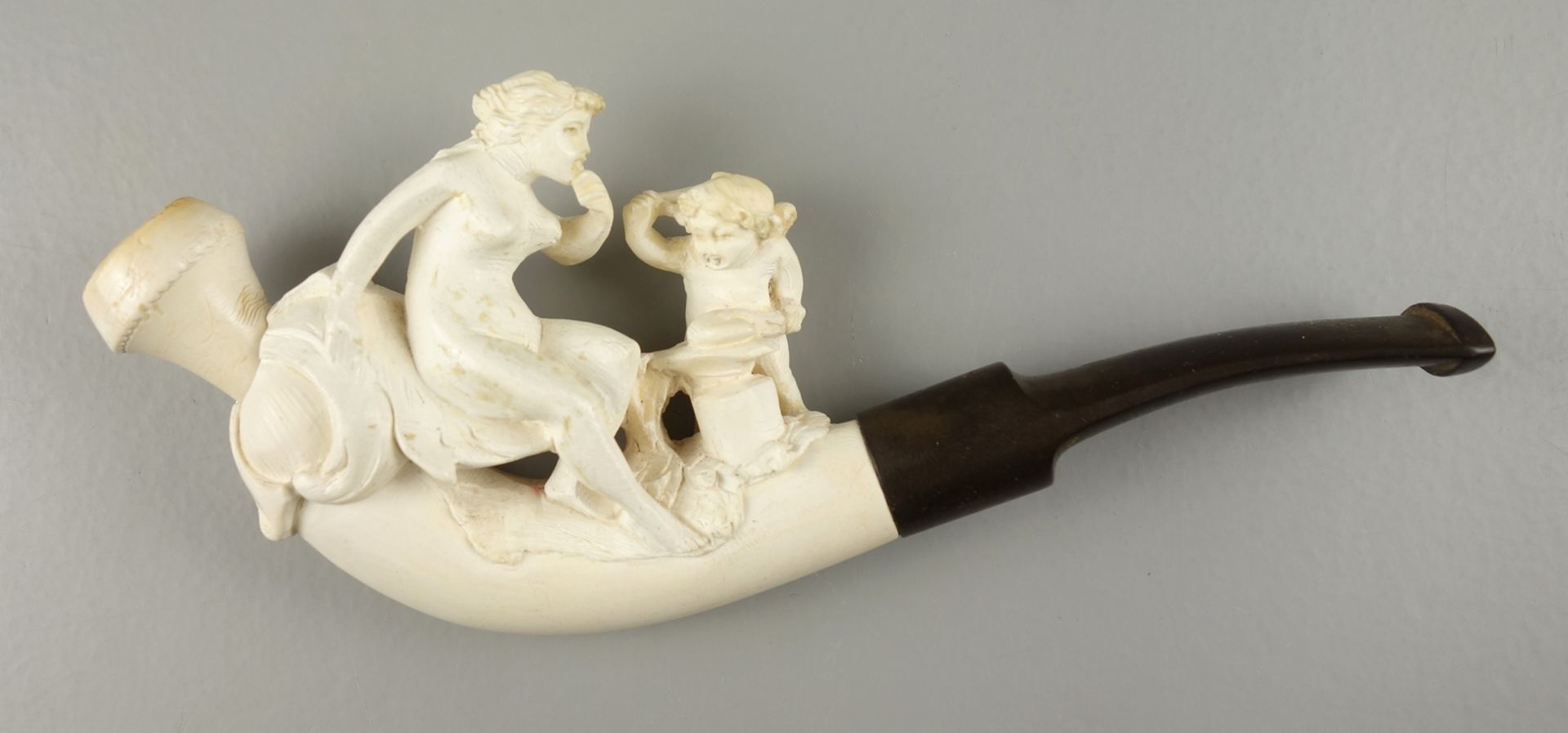 figural meerschaum pipe, around 1900