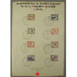 Sonderbriefmarken, Olympische Spiele 1936 in Berlin