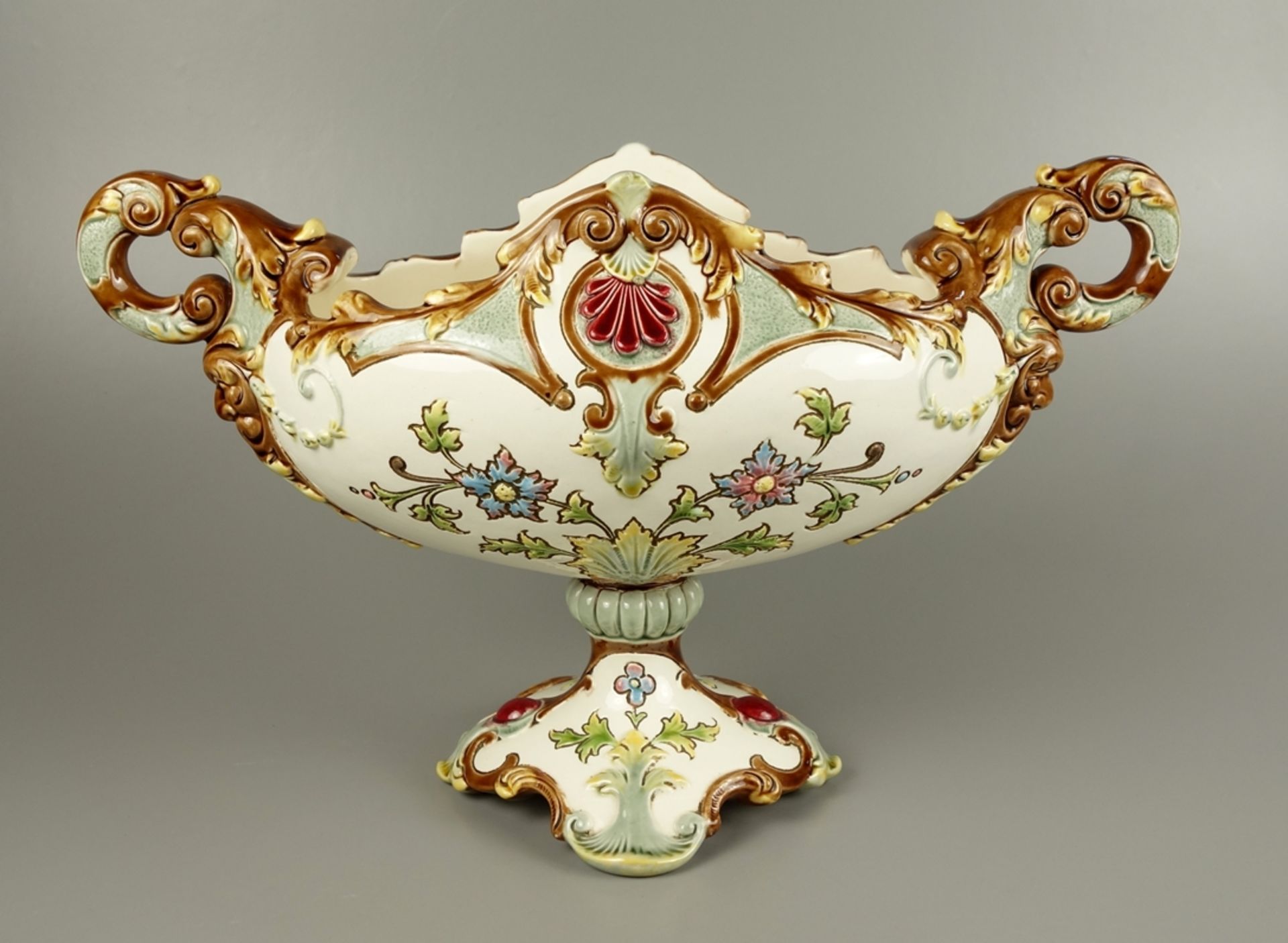 Jardinière, Julius Dressler, majolica factory, Biela near Bodenbach, Bohemia, around 1880 - Image 2 of 4