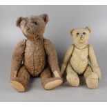 2 Teddybären, davon 1* Steiff, frühes - 1. Hälfte 20. Jh.