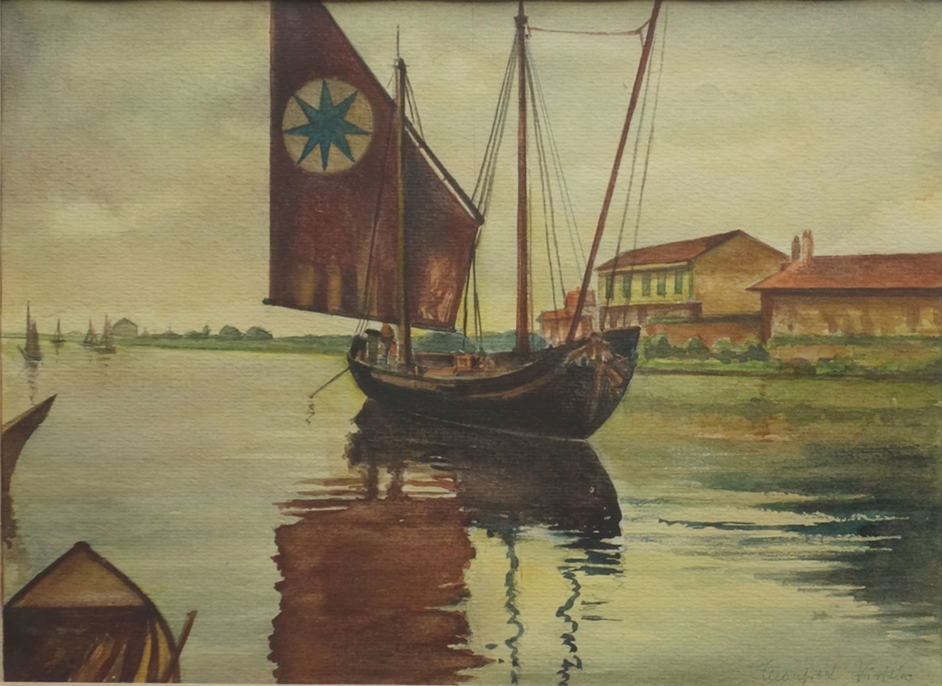 Manfred Virkus, "Grado/Italien", 2. Hälfte 20. Jh., Aquarell - Bild 2 aus 2