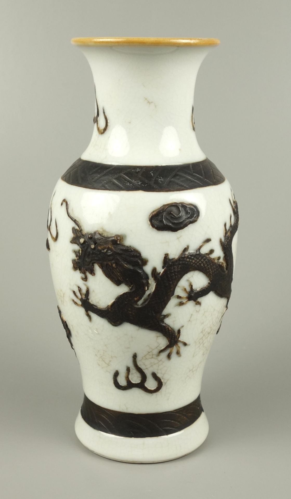 Vase with dragon relief, China, 19th cent.