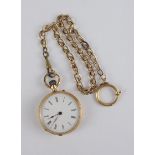 goldene Taschenuhr und Kette, um 1900