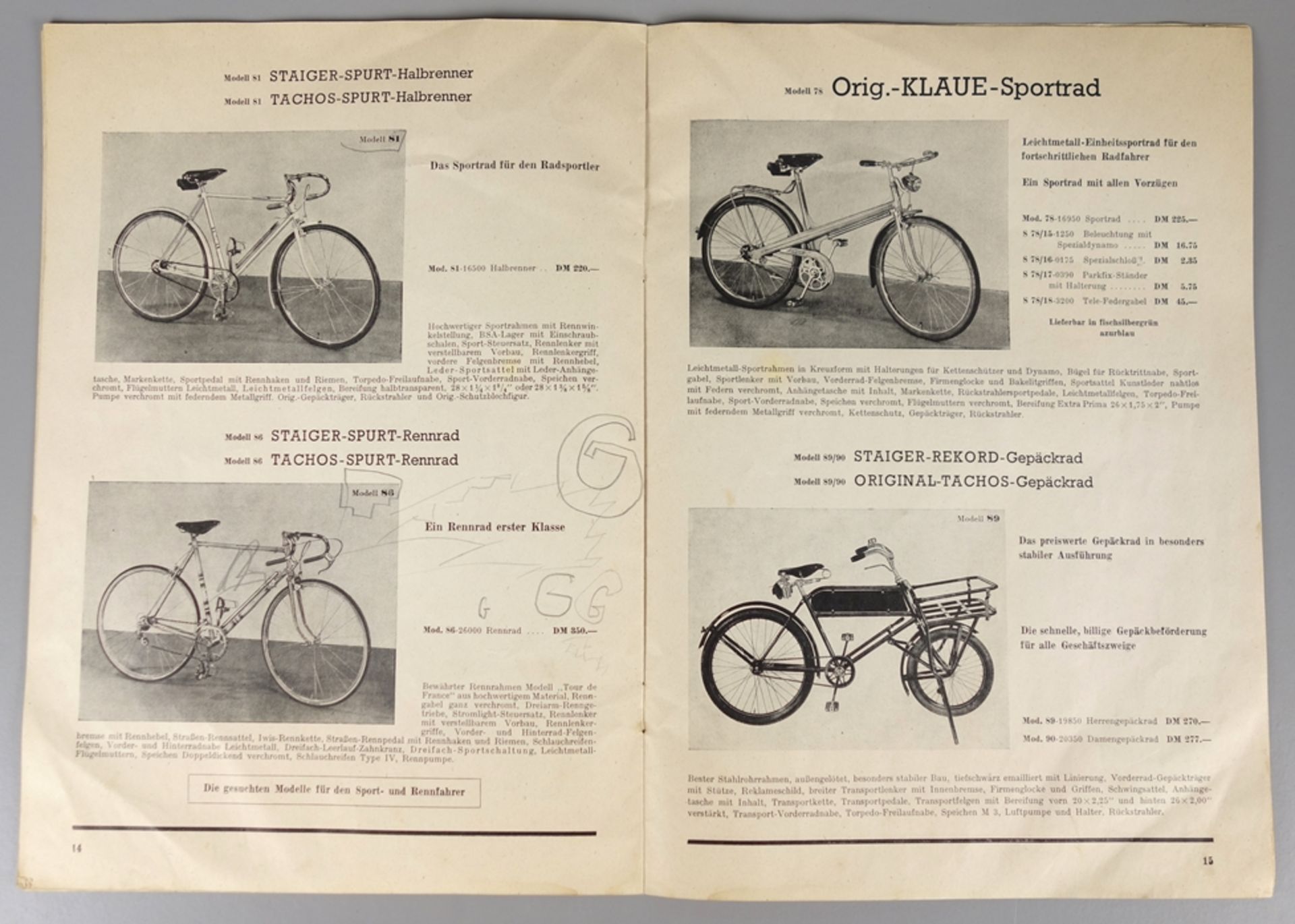 Katalog Steiger -Fahrräder, Modelle 1953 - Bild 3 aus 4