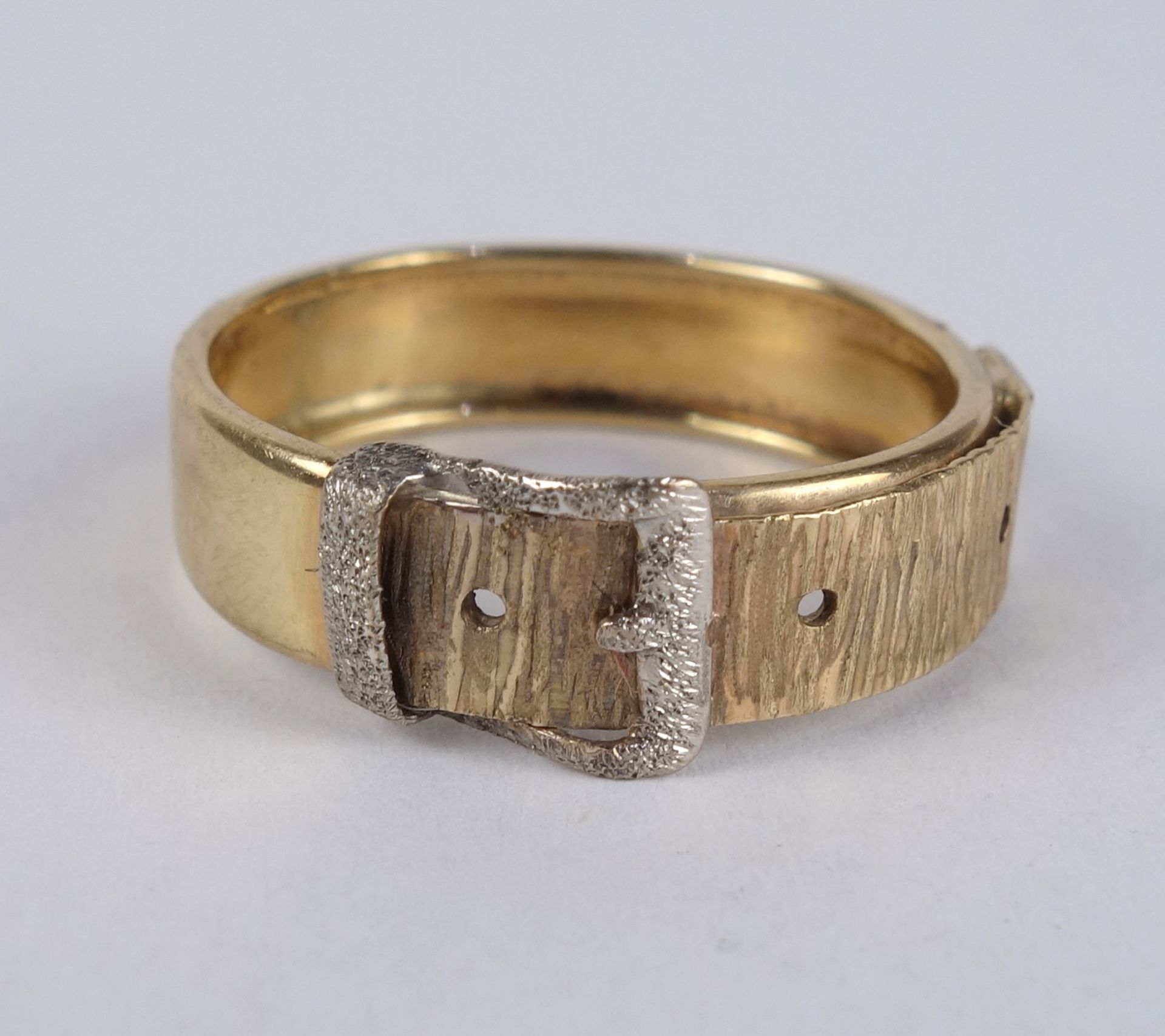 "Gürtel"-Ring, 333er Gelb- und Weißgold, 375er Gold, Gew.1,9g