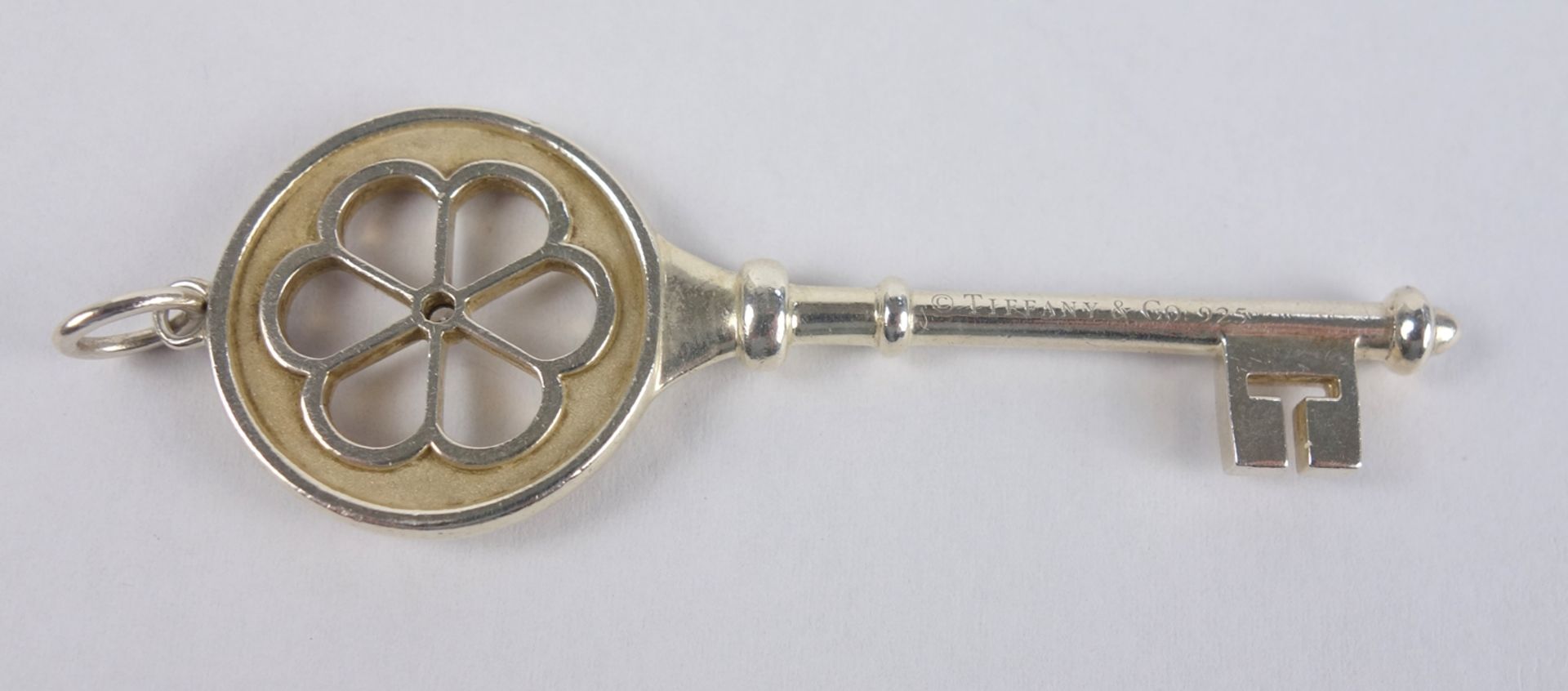 Tiffany & Co, Anhänger "Key" mit Diamant-Brillant, 925er Silber, Gew.7,75g