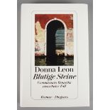 "Blutige Steine - Commissario Brunettis vierzehnter Fall", Donna Leon, handsigniert