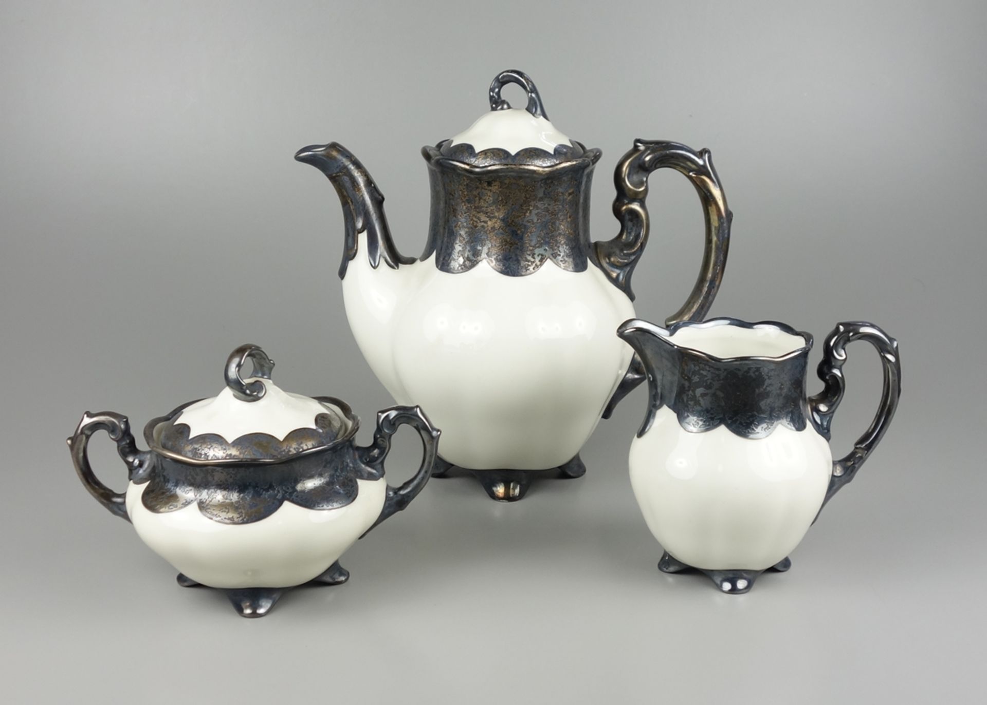 three-piece coffee pot, porcelain factory Königszelt, mark 1945 - 1954