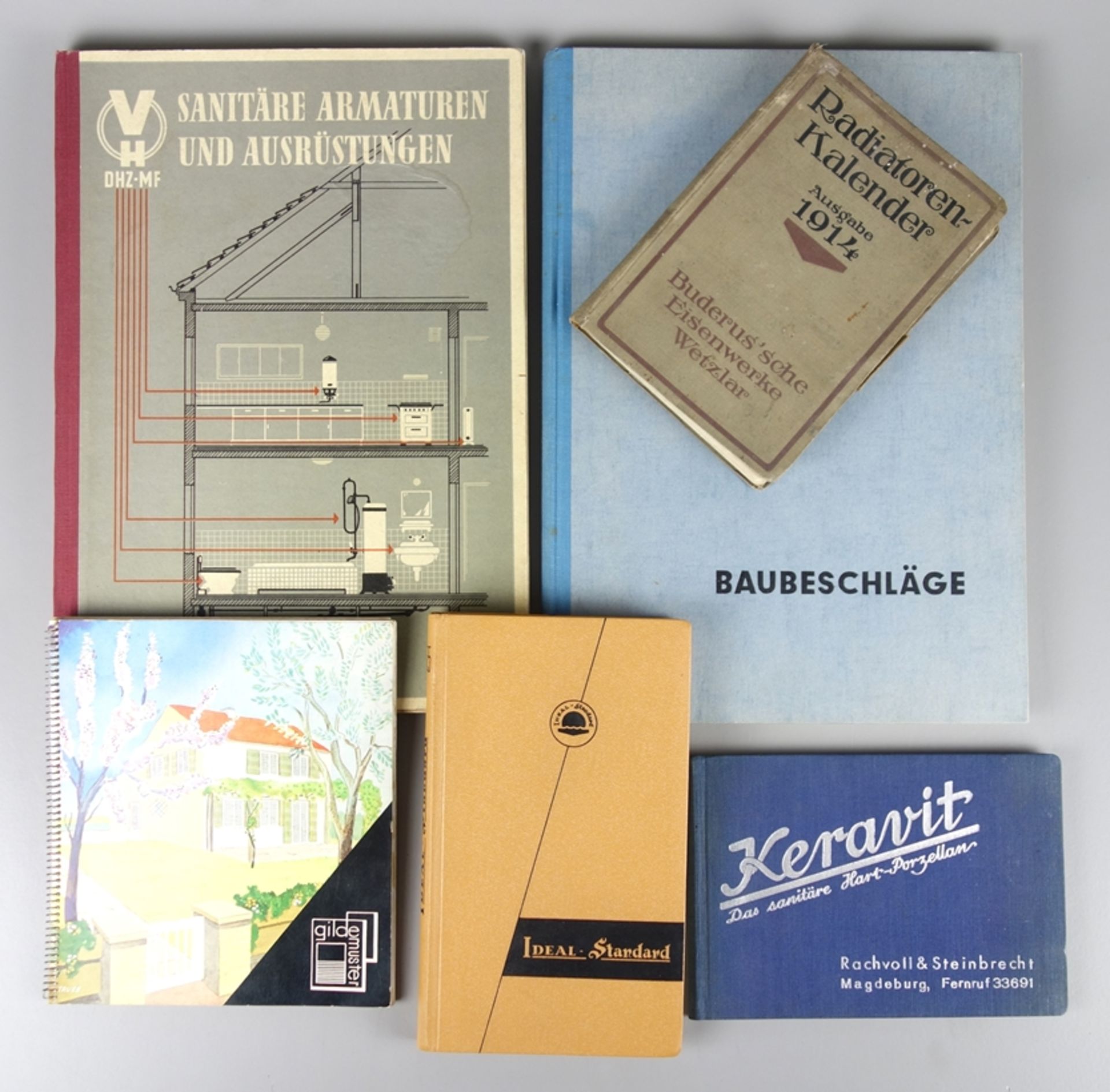 6 Kataloge und Werkskalender: Inneneinrichtung, Sanitärtechnik usw.