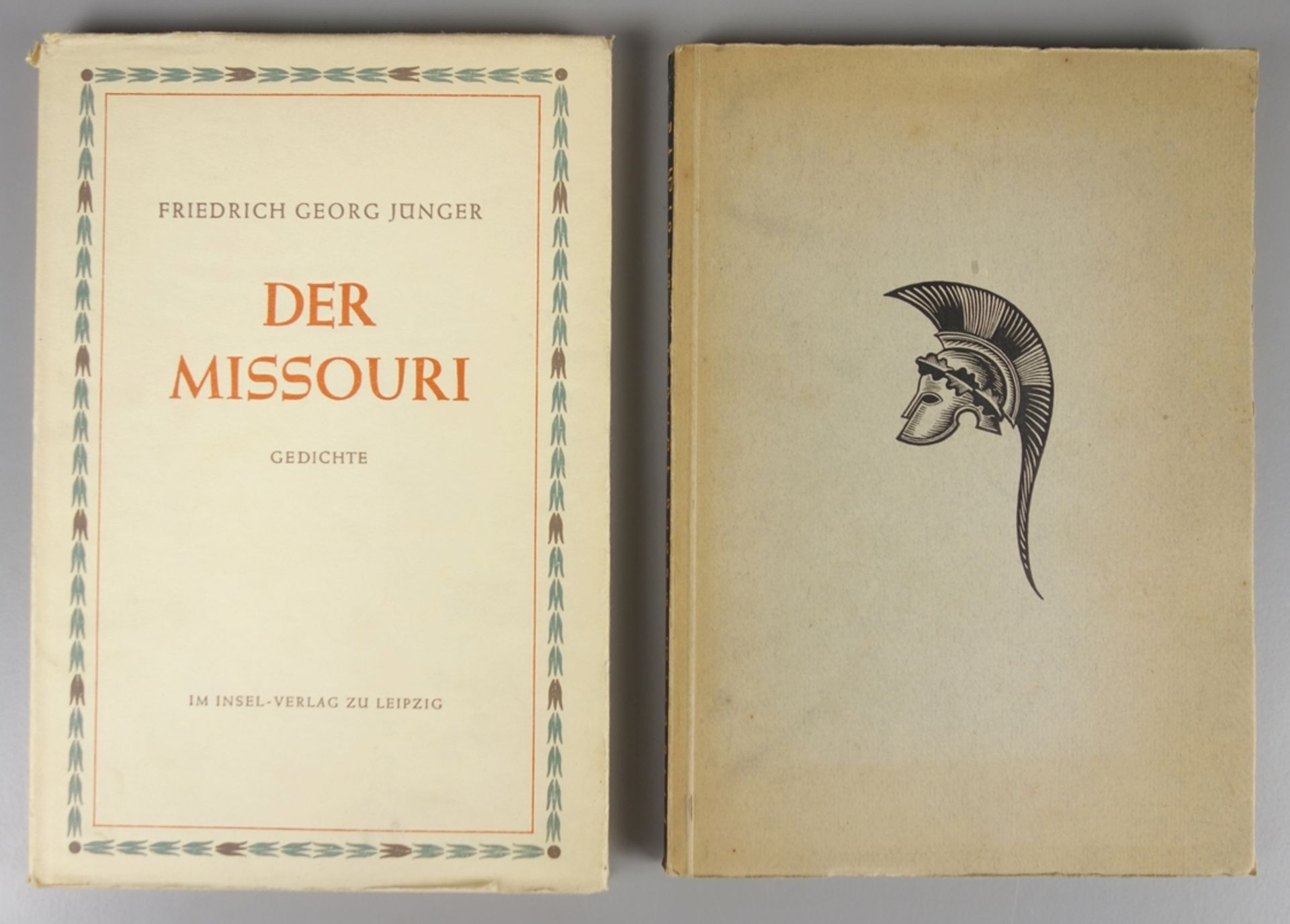2 Bücher mit Gedichten von Friedrich Georg Jünger, 1934 und 1940
