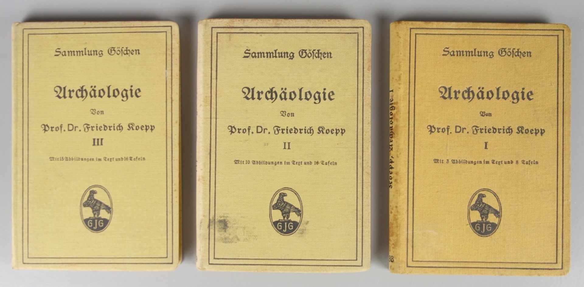 Archäologie, Prof.Dr.Friedrich Koepp, in 3 Bdn., Sammlung Göschen, 1911