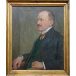 Else Engler (1875, Celle - 1959, Karlsruhe), "Herr mit Brille im Halbprofil", 1912, Öl/Lwd.