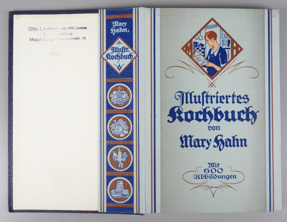 Illustriertes Kochbuch für die einfache und feine Küche, Mary Hahn, Musterband, 1920er Jahre - Image 2 of 3