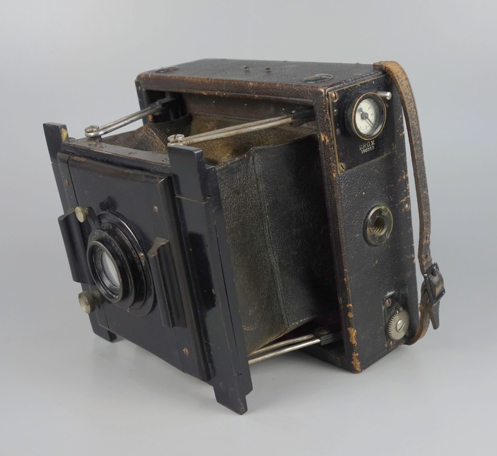 Leather metal folding camera, c. 1905 - Image 3 of 4