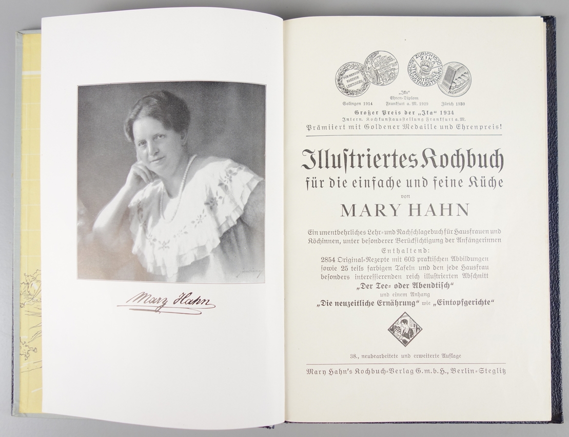 Illustriertes Kochbuch für die einfache und feine Küche, Mary Hahn, Musterband, 1920er Jahre - Image 3 of 3