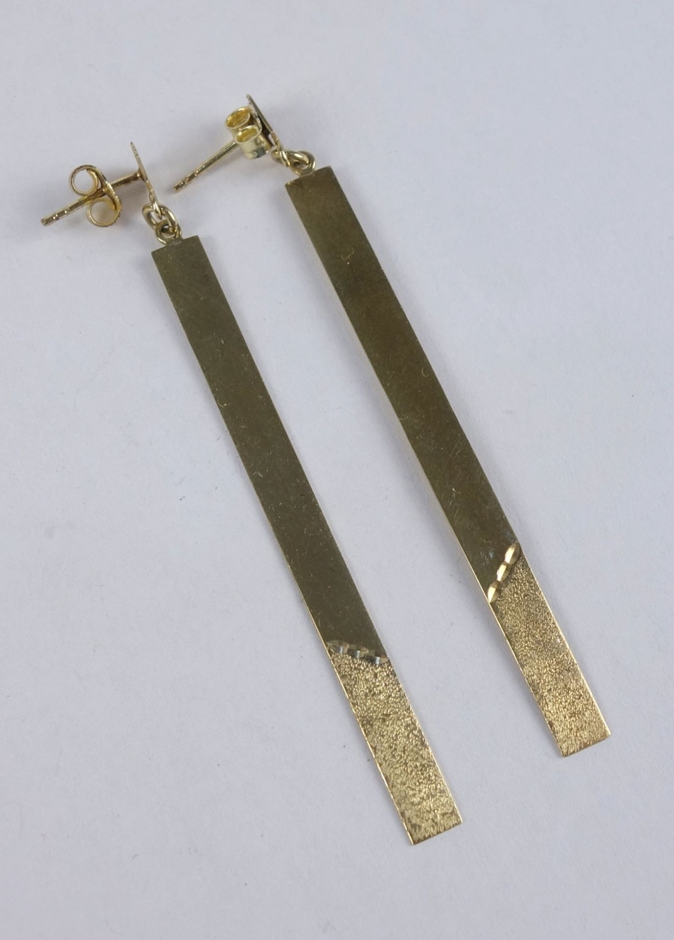 Paar Stab-Ohrhänger, 333er Gold, Gew.2,82g