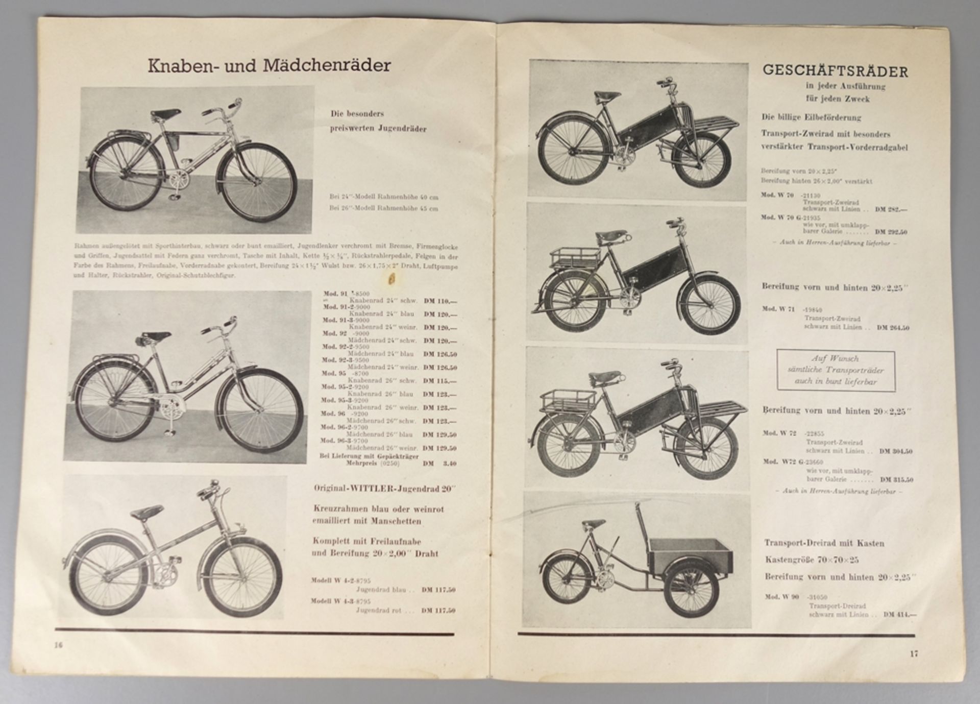 Katalog Steiger -Fahrräder, Modelle 1953 - Bild 4 aus 4