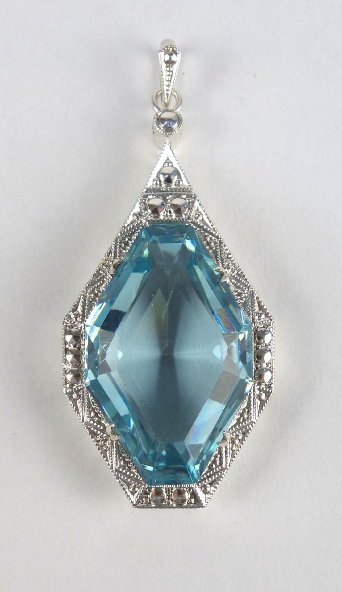 silver pendant with turquoise coloured stone, c. 1920