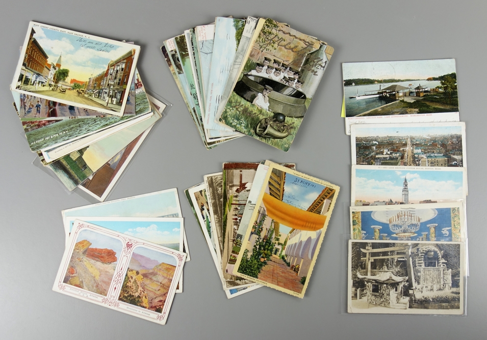 approx. 56 picture postcards, United States of America